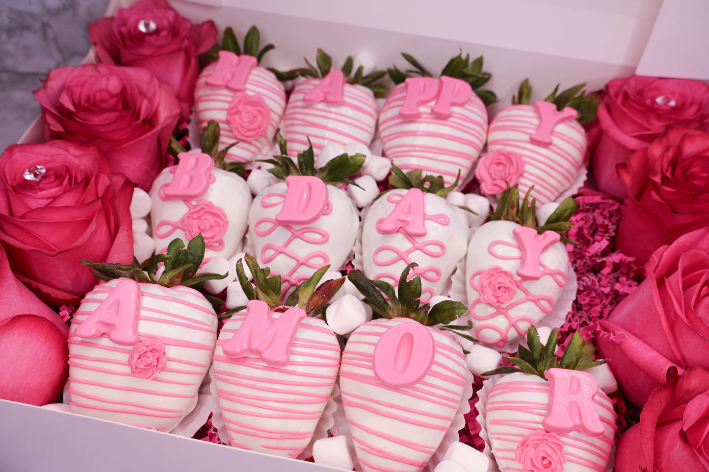 Strawberry Dozen + Roses