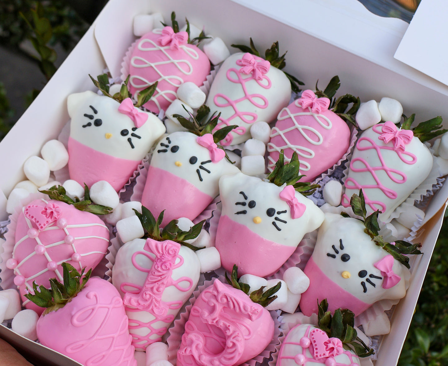 Hello Kitty Theme Chocolate Dipped Strawberries