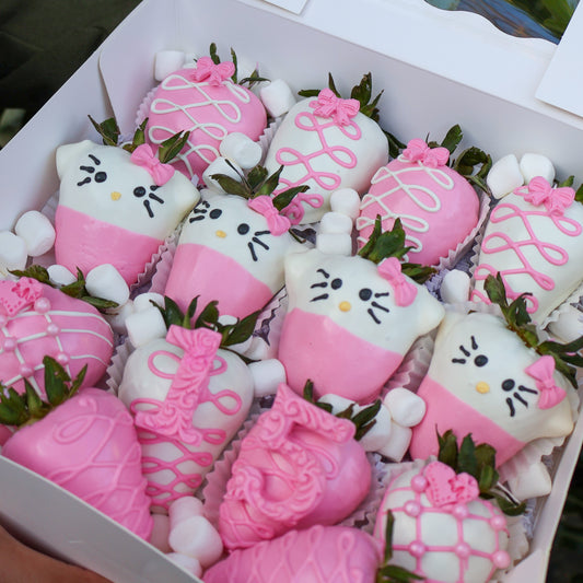 Hello Kitty Theme Chocolate Dipped Strawberries